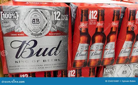 Bud Logo Sign And Text Brand Of American Budweiser Beers Pack Of