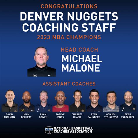 Congratulations to the Entire Denver Nuggets Staff on Winning the 2023 ...