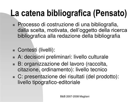 PPT Elementi Di Bibliografia 3 La Ricerca Bibliografica PowerPoint