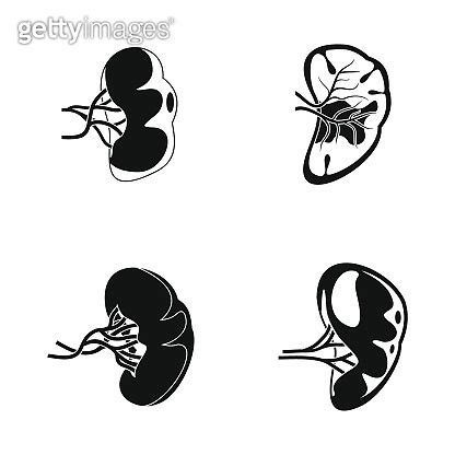 Spleen milt anatomy icons set simple style 이미지 1009885986 게티이미지뱅크