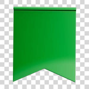 Bandeirola Verde Elemento 3D Para Composição PNG Transparente download