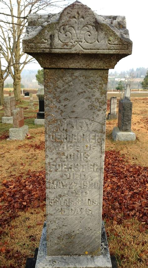 Mary Derbecker Foerster Find A Grave Memorial