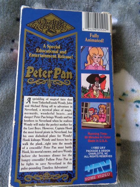 Vintage 1991 Peter Pan Timeless Adventures Vhs Tape Etsy