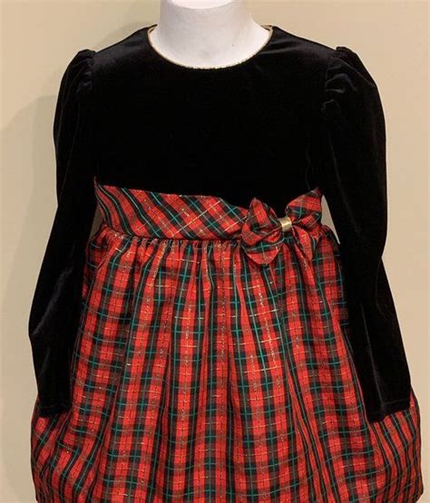 90s Party Dress 5 6 Etsy Party Dress Plaid Party Dresses