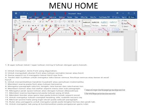 Fungsi Tools Dan Menu Di Microsoft Word Yang Pptx