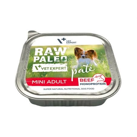 RAW PALEO PATE MINI ADULT BEEF 24x150g mokra karma dla psów dorosłych