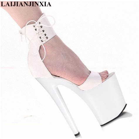 Laijianjinxia Shoes Sexy Pole Dancing Shoes 8 Inch High Heels Sandals