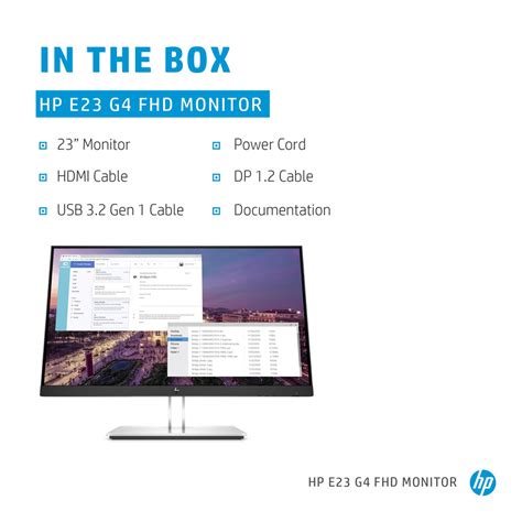 Hp E23 G4 23 Full Hd 5ms Monitor 9vf96aa Hp Online