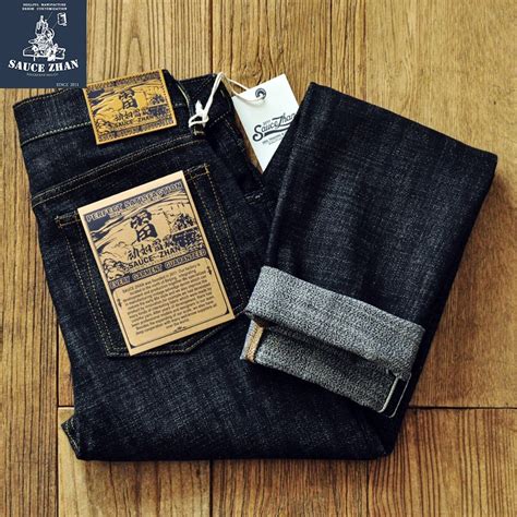 Sauce Zhan Ex Bo Thunder Jeans For Men Furinkazan Selvedge Raw Denim