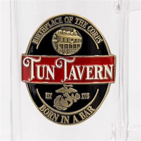 Buy Usmc Tun Tavern Pint Drink Glass Large Size Marine Corps Beer Mug