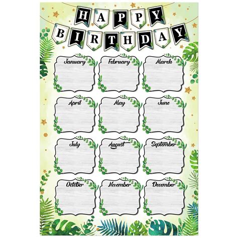 Mua WhatSign Boho Greenery Happy Birthday Chart Poster Birthday Poster