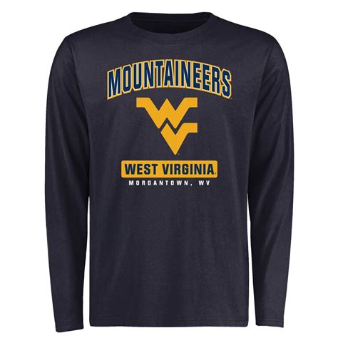 Mens Navy West Virginia Mountaineers Big And Tall Campus Icon Long