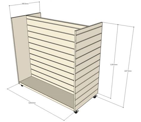 Slatted Sided Gondola On Castors White