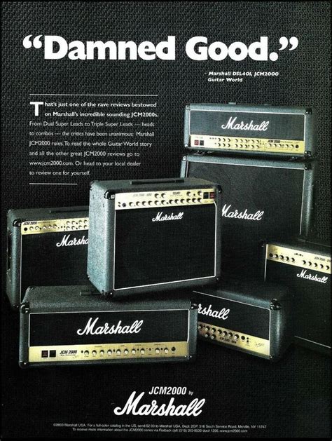 Jim Marshall Jcm Series Guitar Amps Ad X Amplifier