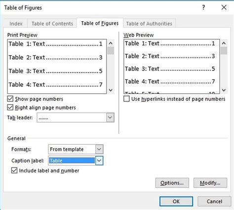 Two Ways To Generate A List Of Tables In A Word Document In Microsoft