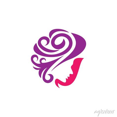 Beautiful Womans Face Logo Design Template • Wall Stickers Stylised