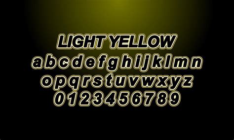 light yellow font alphabet 3070113 Vector Art at Vecteezy