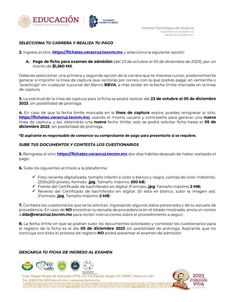 Convocatoria Nuevo Ingreso Tecnm Itver