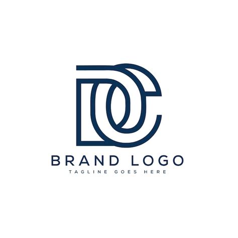 Projeto De Modelo Vetorial De Letra Do Logotipo Dc Para A Marca Vetor