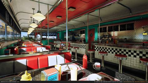 American Style Diner in Environments - UE Marketplace