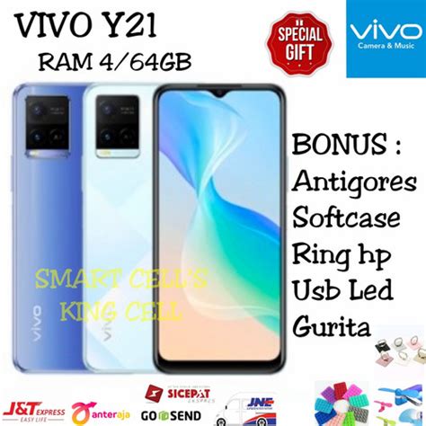 Jual VIVO Y21 RAM 4 64GB GARANSI RESMI VIVO INDONESIA Diamond Glow