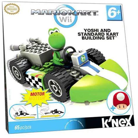 Knex Super Mario Mario Kart Wii Yoshi Standard Kart Set 38004 Damaged