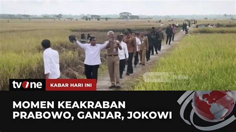 Presiden Jokowi Prabowo Ganjar Meninjau Panen Raya Di Kebumen