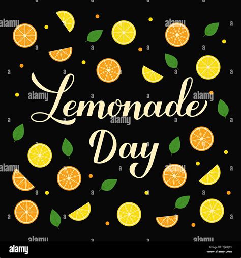 Lemonade Day Calligraphy Sign Vector Template For Typography Poster