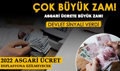 Devlet Sinyali Verdi Asgari Cret Enflasyona Ezilmeyecek Asgari