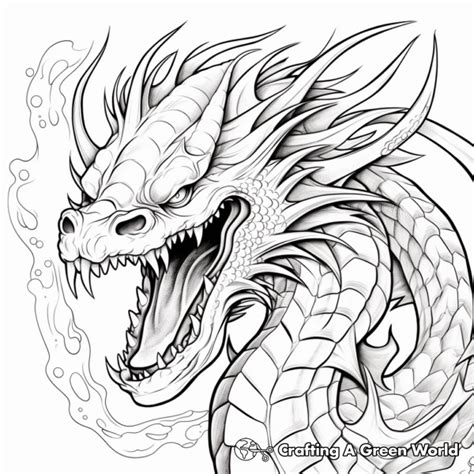 Dragon Coloring Pages For Adults Free Printable