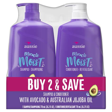 Aussie Miracle Moist With Avocado Jojoba Oil Paraben Free Shampoo