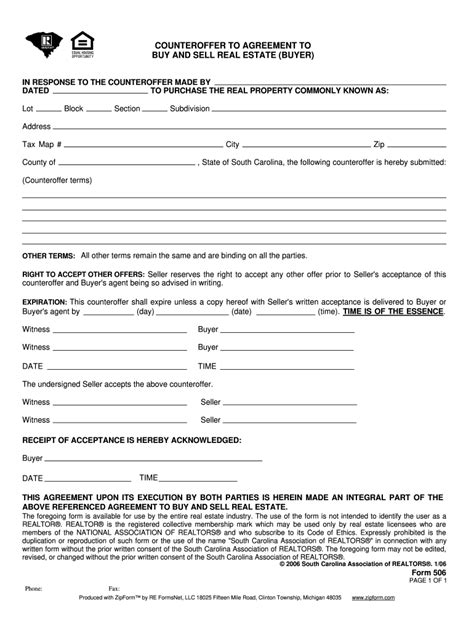 Real Estate Counter Offer Form Pdf Fill Online Printable Fillable