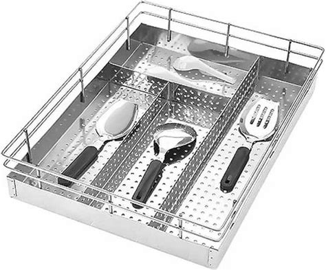 Stainless Steel Rectangular Modular Kitchen Basket Size 17 X 20 X 8