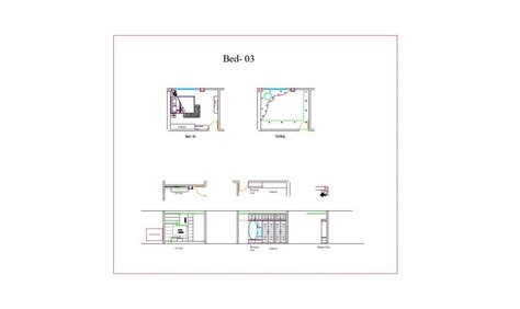 Bed Details Tv Ceiling Dressing Unit Dwg Thousands Of Free Cad Blocks