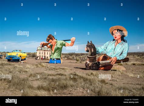 Giant Marfa, outdoor roadside mural, showing Liz Taylor, James Dean and ...