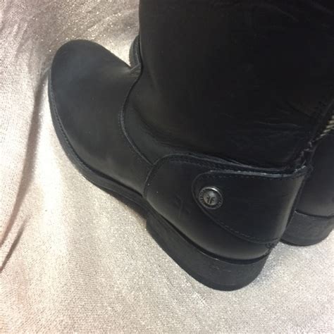 Frye Shoes Frye Melissa Button Back Zip Black Boots Poshmark