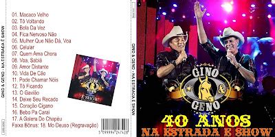 capas mg Cd Gino e Geno 40 Anos Na Estrada é Show