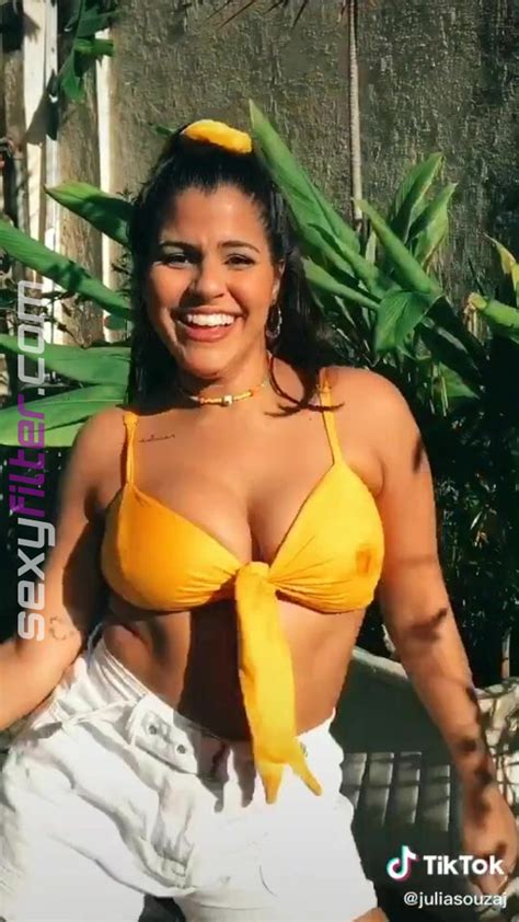 Julia Antunes Looks Hot In Yellow Bikini Top Sexyfilter