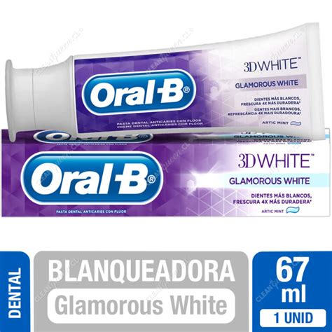 Pasta Dental Blanqueadora 3D White Glamorous White Oral B 67 Ml Clean