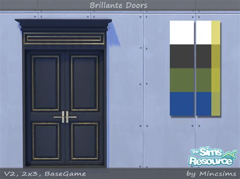 The Sims Resource Brillante Double Panel Door V2 2x3