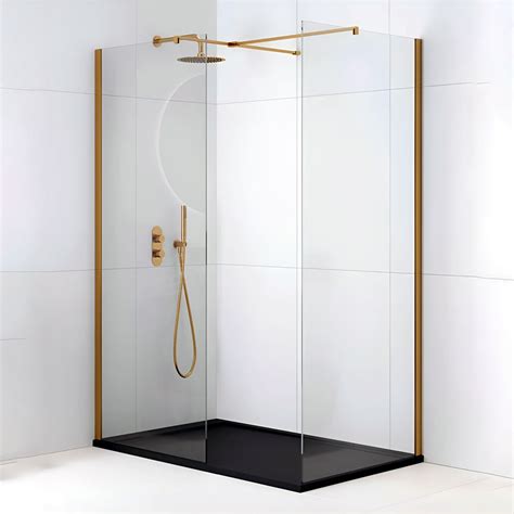 Aspect Wetroom Panel 1000mm Brushed Gold