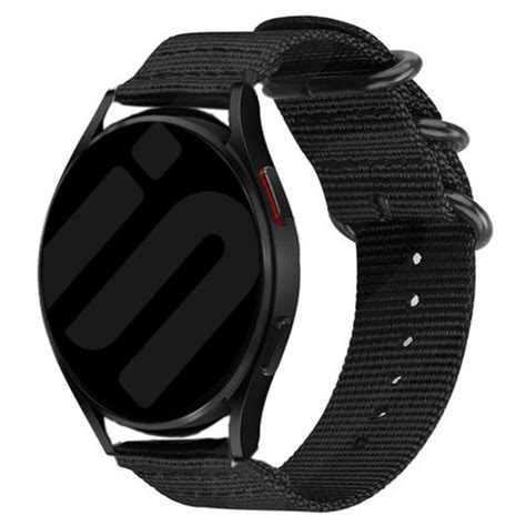 Bracelet Nylon Boucle Samsung Galaxy Watch Classic Mm Noir