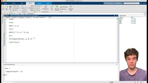 Symbolic Integration And Differentiation In MATLAB YouTube