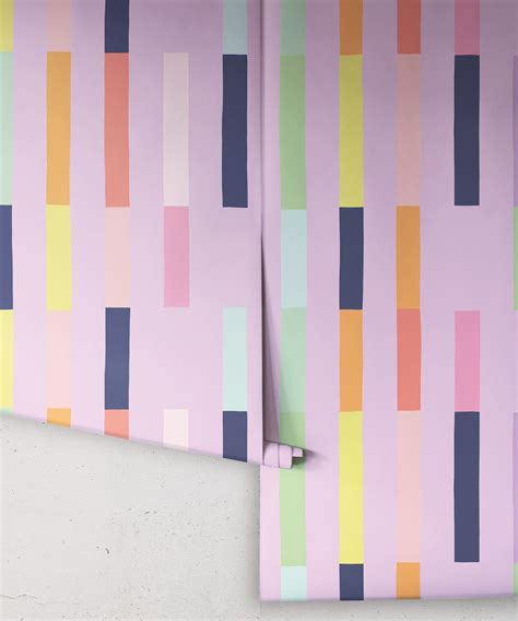 Sweet Rainbow Stripe Wallpaper • Colorful Stripes • Milton & King