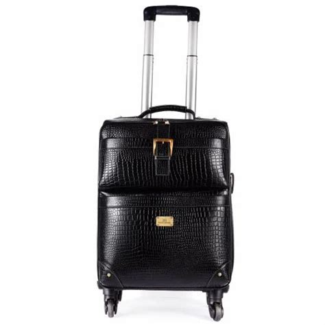 Black ERGO ROYAL Leather Luggage Trolley Bag UNISEX At Rs 4800 Piece