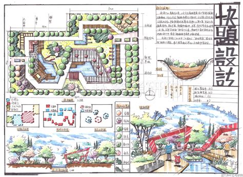 校园绿地景观快题设计作品8套 蓝代 设计考研资讯交流综合开放平台