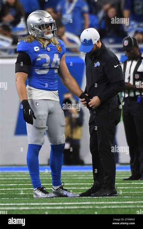 Detroit Mi November Detroit Lions Lb Alex Anzalone Has His