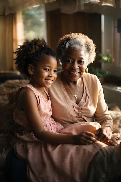 Premium Ai Image An African American Grandmother With Her Granddaughter