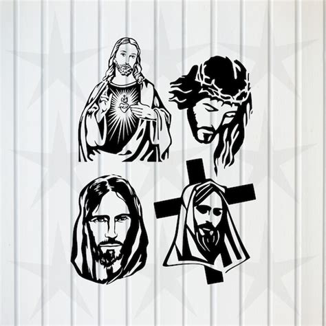 Digital Jesus Svg Dxf Png Clipart Vector Cricut Cut Cutting Cnc Drawing