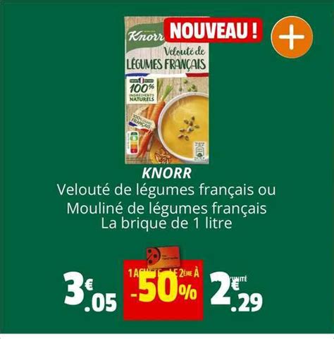 Promo Knorr Velouté De Légumes Français Ou Mouliné De Légumes Français